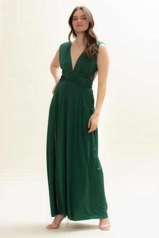 Forest Green Slit Dress